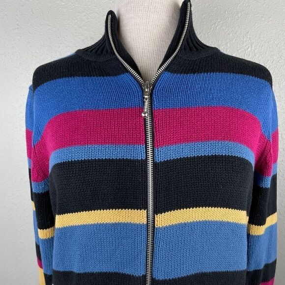 Dress Barn Full Zip Sweater Top Size M EUC - Picture 2 of 9